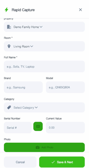 AItemizeIT Quick Add - Rapid item addition