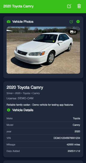 AItemizeIT Vehicles - Track your vehicles