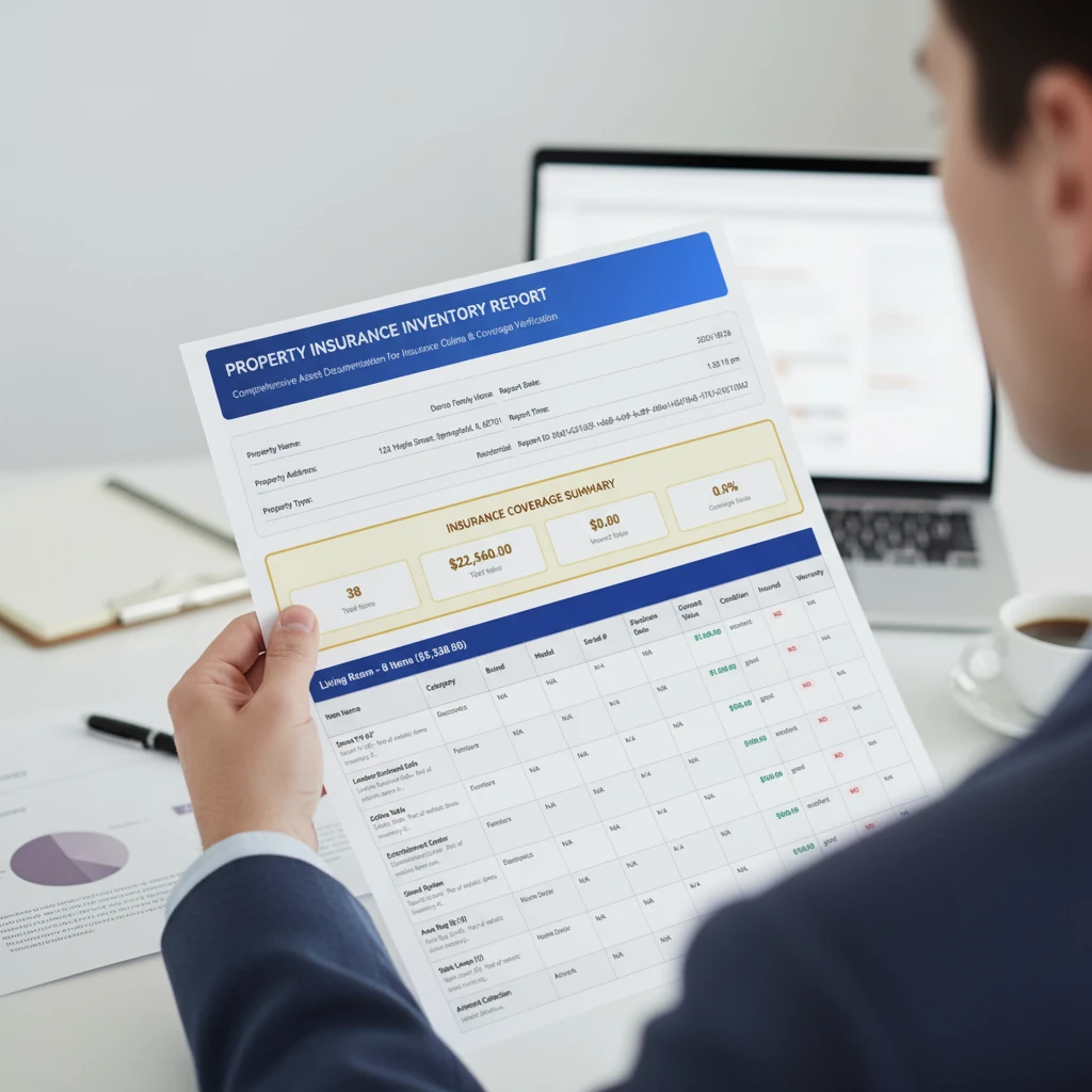 Step 3: Generate Reports - Create professional insurance reports instantly with photos and valuations
